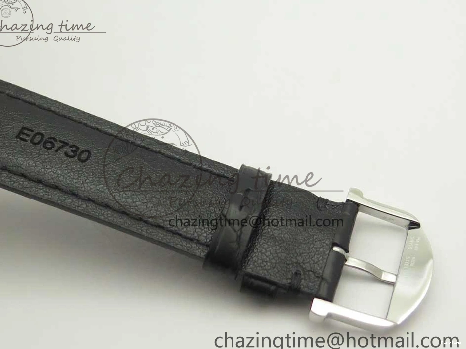 MIROTIME 0306 Supportive Portofino Automatic SS AF 1:1 Best Edition White Dial on Black Croco Leather Strap A 7184